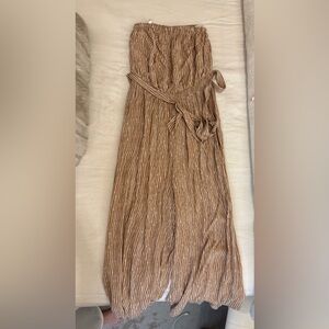 Tan and white Jumpsuit